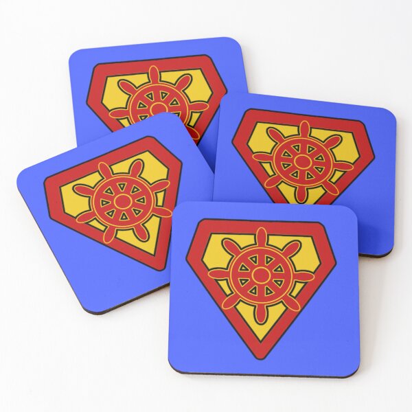 Item preview, Captain Hero – Steering Wheel Super Logo Design   designed and sold by Lucky Pig Teesigns .