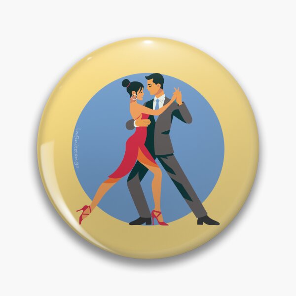 Item preview, Tango Dancers Abrazo Flat Pop Art designed and sold by infinitetango.