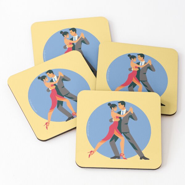 Item preview, Tango Dancers Abrazo Flat Pop Art designed and sold by infinitetango.