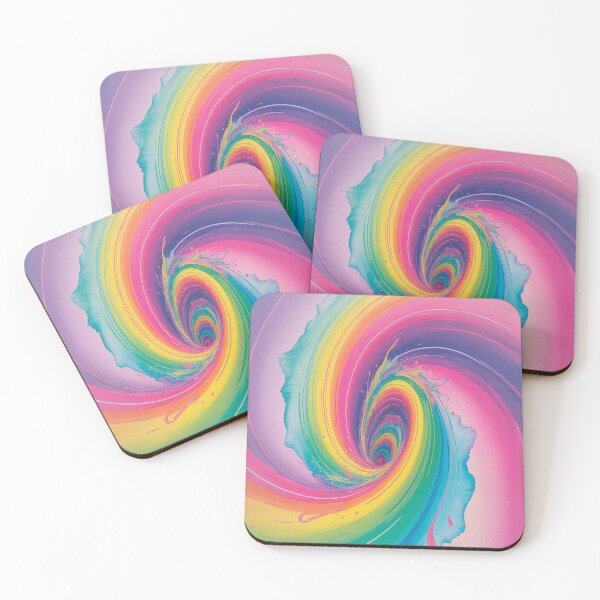 Item preview, Abstract Whirlpool Watercolor Fuchsia, Yellow, Green, Pink designed and sold by SilentSpirits.