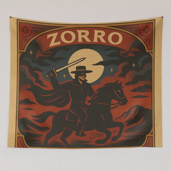 Item preview, Zorro – Rider Beneath the Dust Moon designed and sold by mythographiaart.