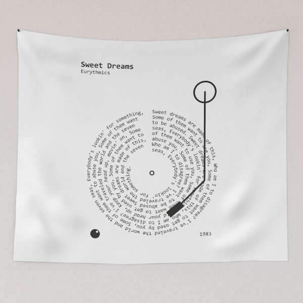 Item preview, Eurythmics, Sweet Dreams - Lyrics Poster designed and sold by MancBusyBee.