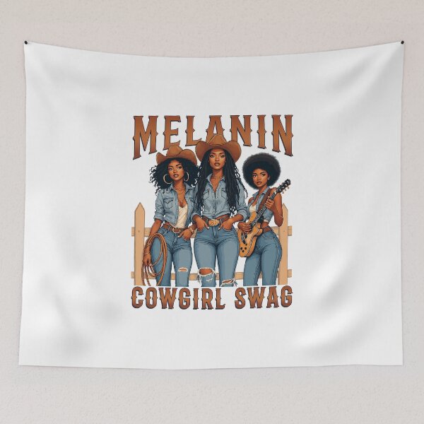 Item preview, Melanin Cowgirl Swag designed and sold by MelanatedWomanPrintDesign.