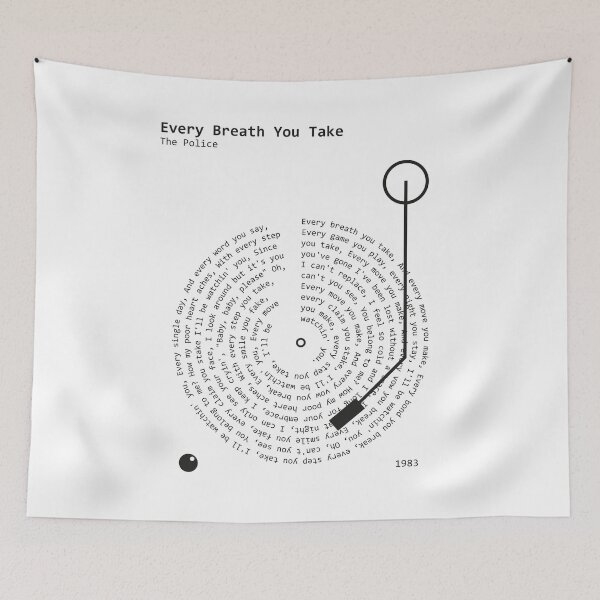 Item preview, The Police - Every Breath You Take - Lyrics Poster designed and sold by MancBusyBee.