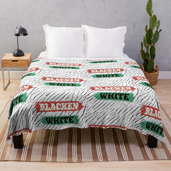 Item preview, Blacken White – Bold Contrast Typography on Zebra Stripes designed and sold by ManyVersee.