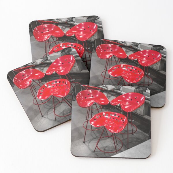 Item preview, Three Red Tractor Stools  designed and sold by CarolM.