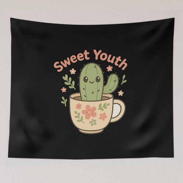 Item preview, Sweet Youth Cactus | Cute Summer Coffee Art designed and sold by ALITOPRINCE.