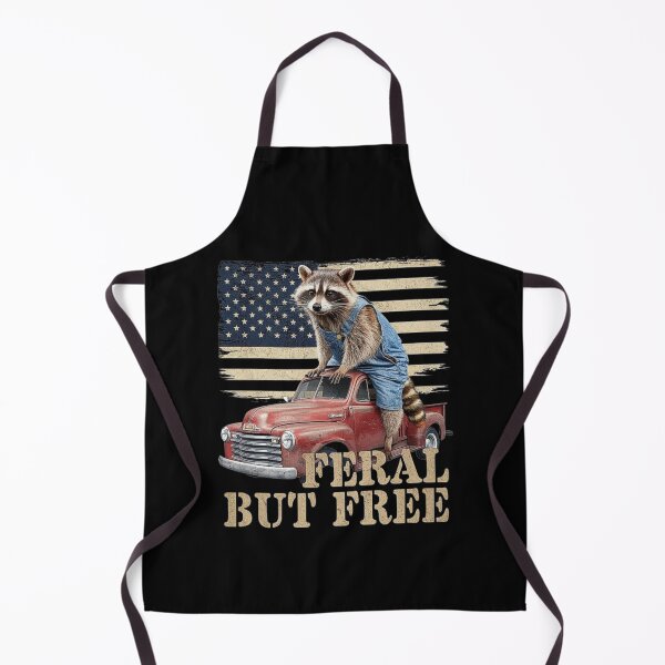 Item preview, Funny Raccoon in Overalls on Rustic Red Pickup – Feral But Free USA Animal Art designed and sold by love3617.