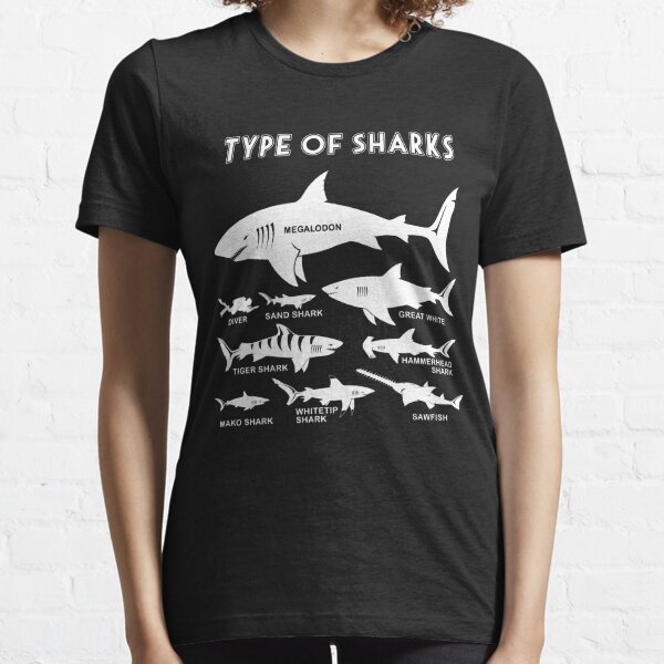 Know Your Sharks T Shirts Redbubble - cat roblox megalodon shark