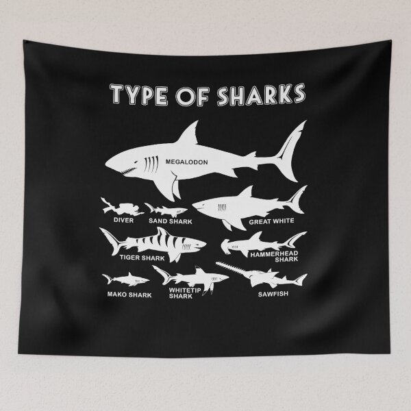 Item preview, Types Of Sharks designed and sold by fatamyfan1.