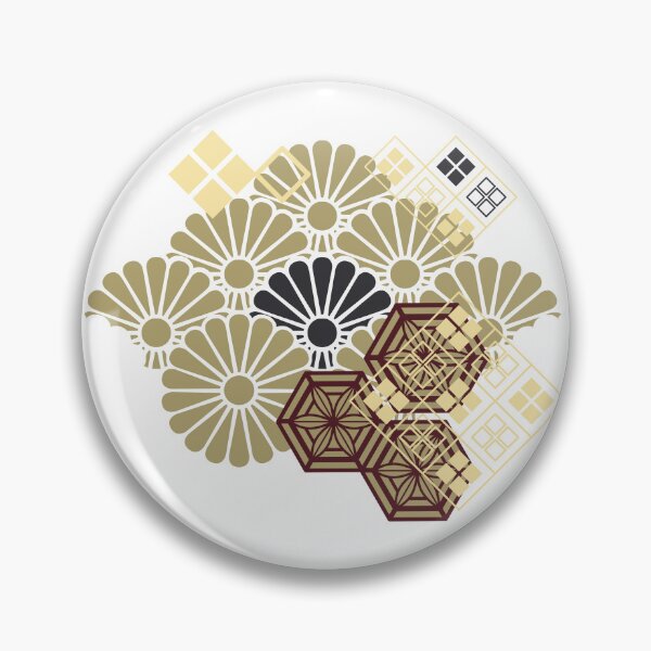 Item preview, Kiku and Diamond Mix Pattern designed and sold by urrin DESIGN.