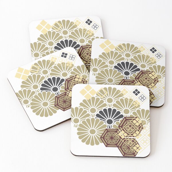 Item preview, Kiku and Diamond Mix Pattern designed and sold by urrin DESIGN.
