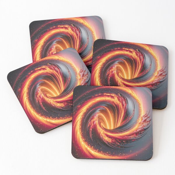 Item preview, Abstract Swirly Whirlpool Molten Crimson, Orange, Gold designed and sold by SilentSpirits.