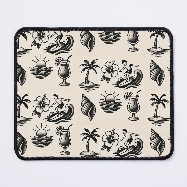 Item preview, Beachy tattoo flash designed and sold by Moth.m1lk.