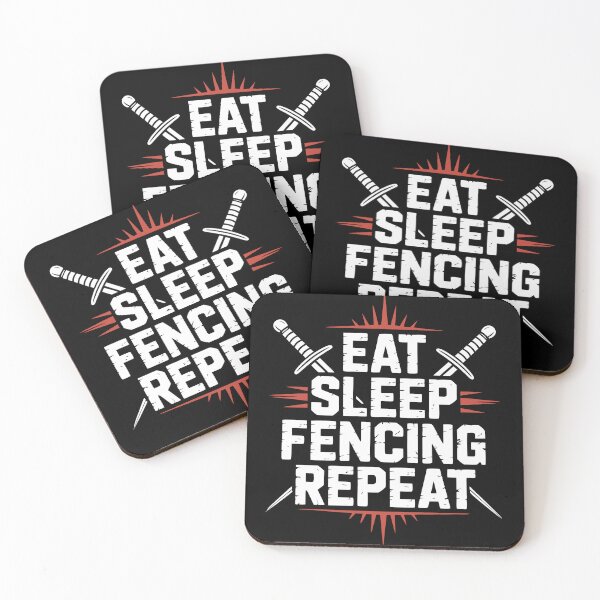 Item preview, Eat Sleep Fencing Repeat – Aggressive Sword Combat Graphic for Fencers & Martial Arts Fans designed and sold by ahayacine.