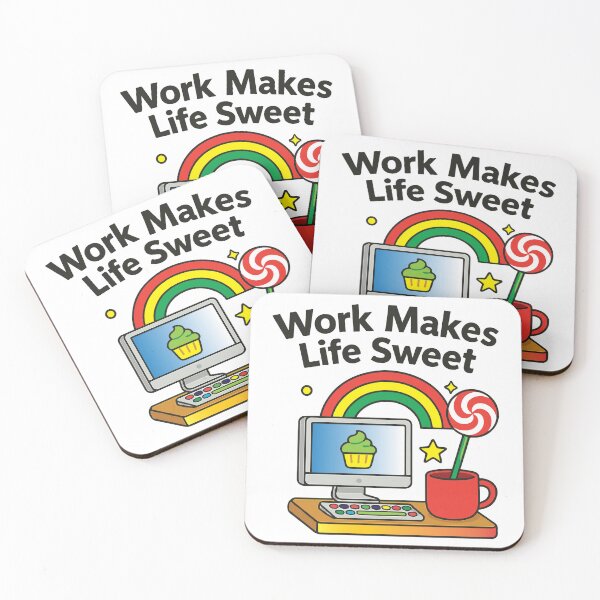 Item preview, Work Makes Life Sweet  designed and sold by Madeline Binder Art & Design.