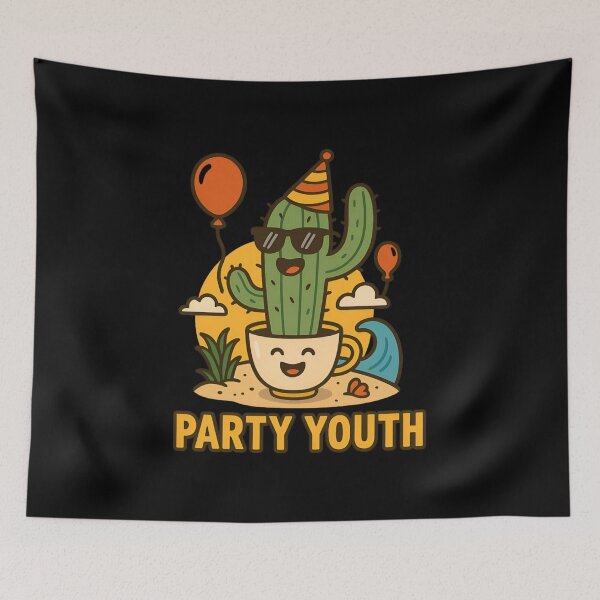 Item preview, Party Youth Cactus | Fun Beach Summer Design designed and sold by ALITOPRINCE.