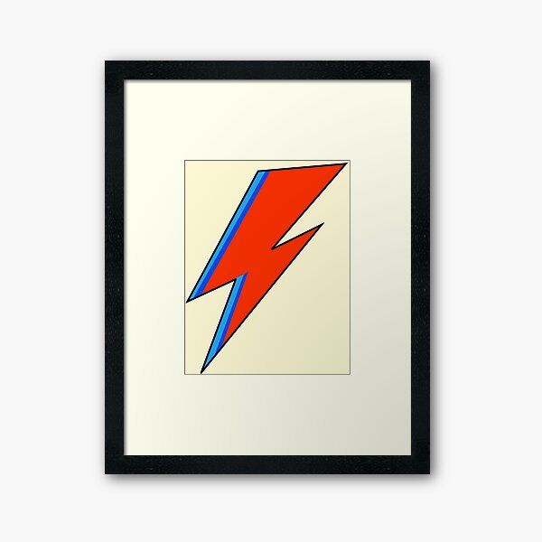 David Bowie Blitzbolzen Gerahmter Kunstdruck