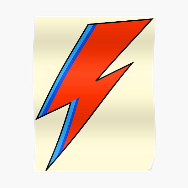 David Bowie Lightning Bolt Poster For Sale By Yellowteacups Redbubble 5531