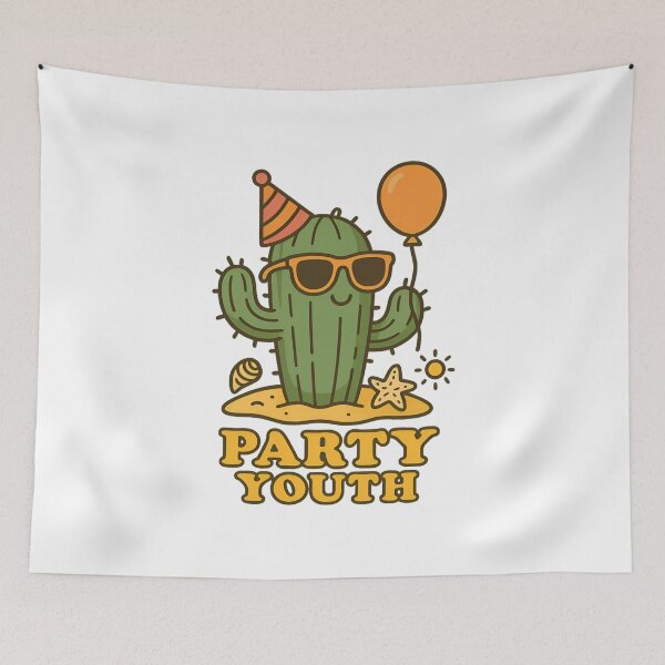 Item preview, Party Youth Cactus | Fun Beach Summer Design designed and sold by ALITOPRINCE.