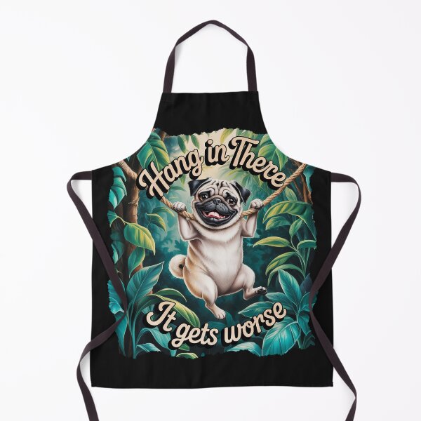 Item preview, Pug Dog Cautiously Pessimistic "Hang In There, It Gets Worse" Funny Tee Shirt. designed and sold by candiscamera.