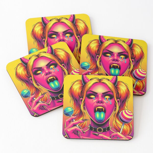 Item preview, Neon Demon Lady Lollipop Split designed and sold by Voodoo Store Paranormal Collections.