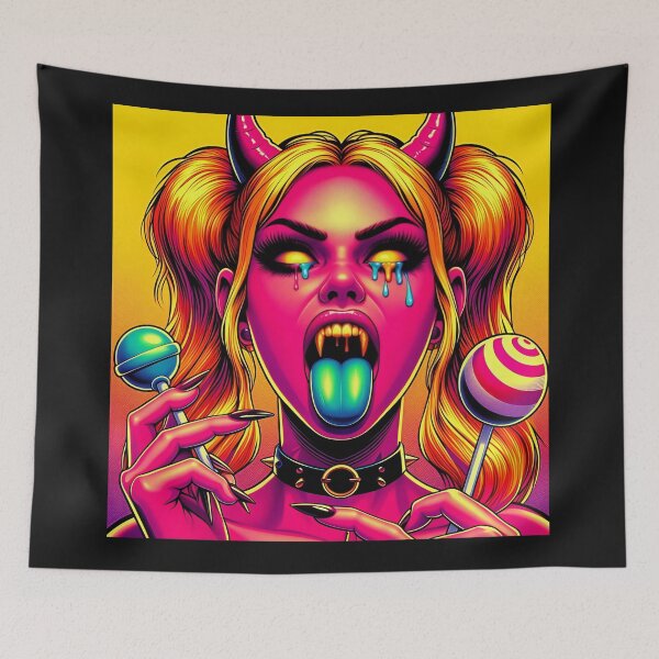 Item preview, Neon Demon Lady Lollipop Split designed and sold by Voodoo Store Paranormal Collections.