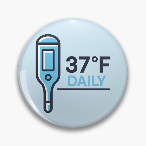 Item preview,  Thermometer Icon with 37°F Daily Text | Cold Plunge Discipline designed and sold by Pelagic-Studio.
