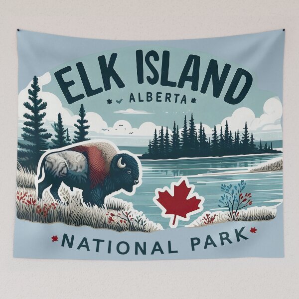 Item preview, Elk Island National Park Alberta  designed and sold by HowToCanadian.