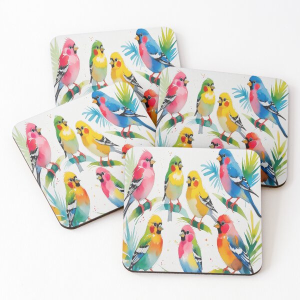 Item preview, Whimsical Tropical Birds Watercolor Matisse Style designed and sold by Max Store.