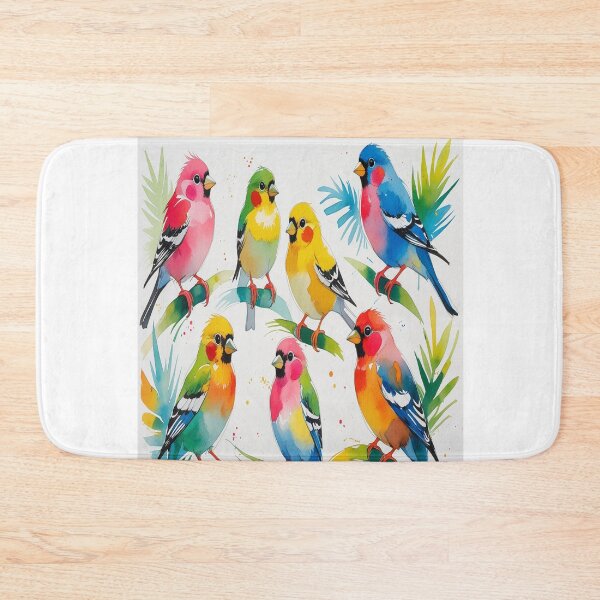 Item preview, Whimsical Tropical Birds Watercolor Matisse Style designed and sold by Max Store.