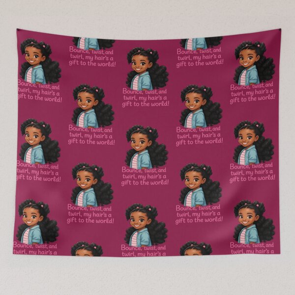 Item preview, "Bounce, twist, and twirl—my hair’s a gift to the world!" designed and sold by 1st Choice Design.