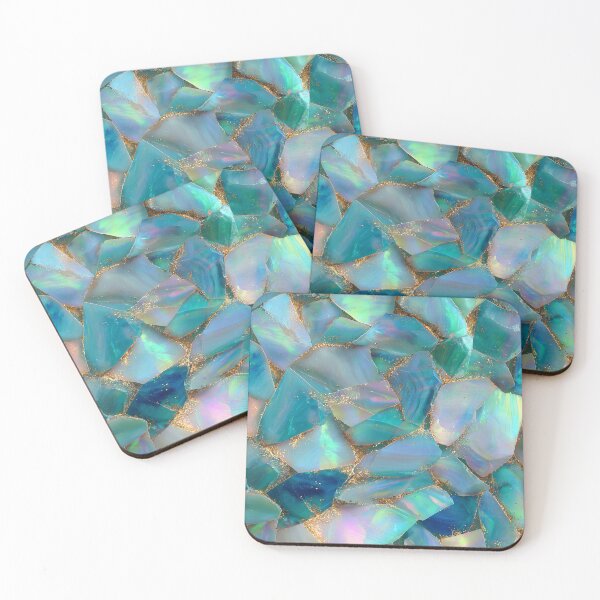 Item preview, Glam Green and Gold Opal Crystals designed and sold by WatercolorLane.