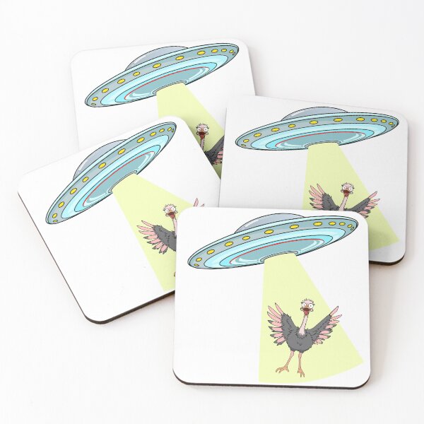 Item preview, Ostrich Abduction - by Alien UFO designed and sold by Really Bad Art.