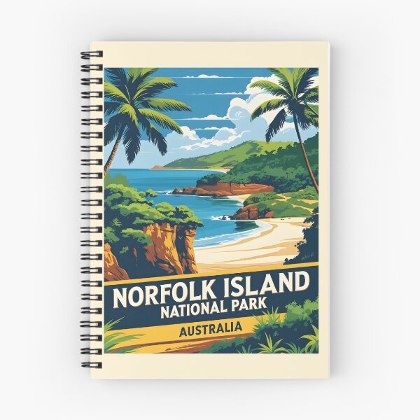 Item preview, A Vintage Illustration of Norfolk Island National Park - Australia designed and sold by GoodOldVintage.
