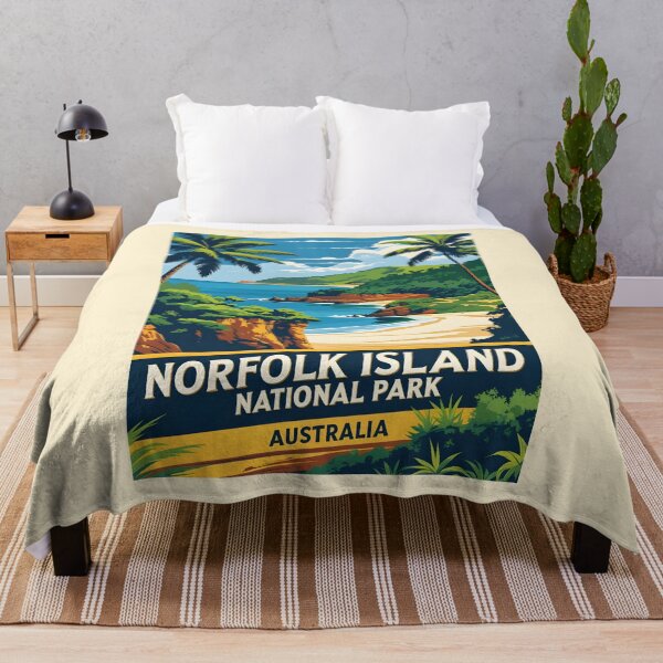 Item preview, A Vintage Illustration of Norfolk Island National Park - Australia designed and sold by GoodOldVintage.