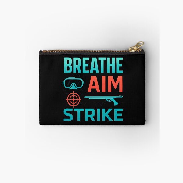 Item preview, Breathe – Aim – Strike | Spearfishing Diver Typography Design designed and sold by Timeless Design.