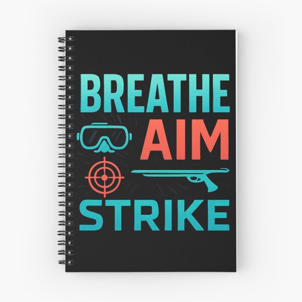 Item preview, Breathe – Aim – Strike | Spearfishing Diver Typography Design designed and sold by Timeless Design.
