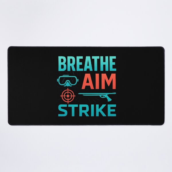 Item preview, Breathe – Aim – Strike | Spearfishing Diver Typography Design designed and sold by Timeless Design.