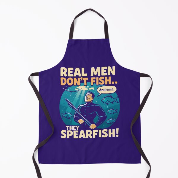 Item preview, Real Men Don’t Fish... They Spearfish! – Funny Ocean Diver Design designed and sold by Timeless Design.