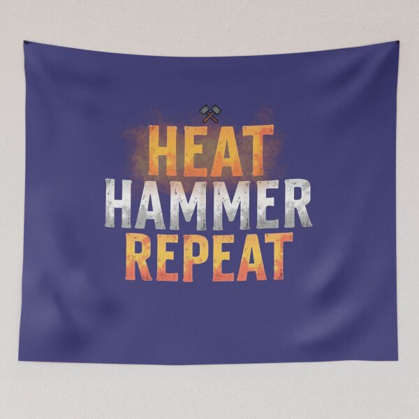 Item preview, Blacksmithing Forge Tee for Metalworkers -  Heat. Hammer. Repeat.  designed and sold by Timeless Design.