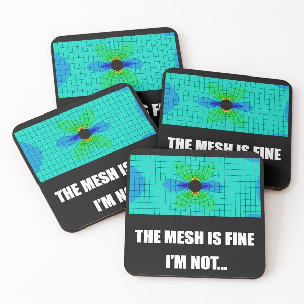 Item preview, Funny FEA Engineering Shirt – “The Mesh Is Fine. I’m Not.” | Simulation Nerd Humor designed and sold by feamaster.