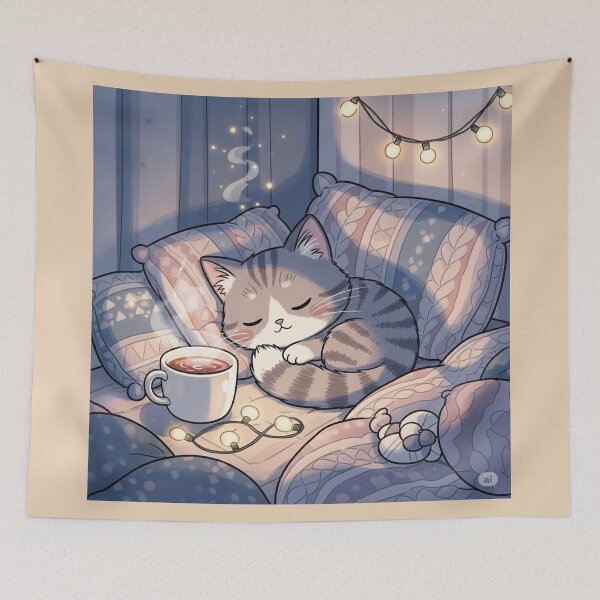 Item preview, Cozy Comforts - Sleepy Cat designed and sold by Nature's Palette.