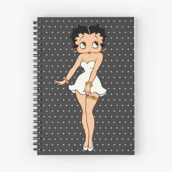 Item preview, Betty Boop in White Dress on Black and White Polka Dots designed and sold by LyssasMindArt.