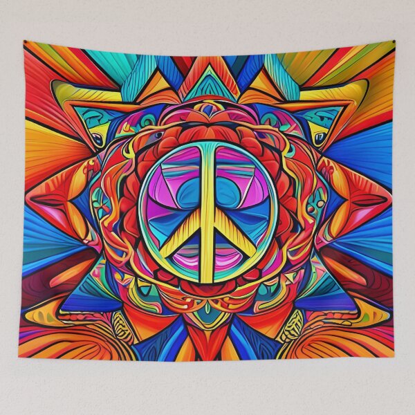 Item preview, Psychedelic Peace Sign designed and sold by BrooklynPopArts.