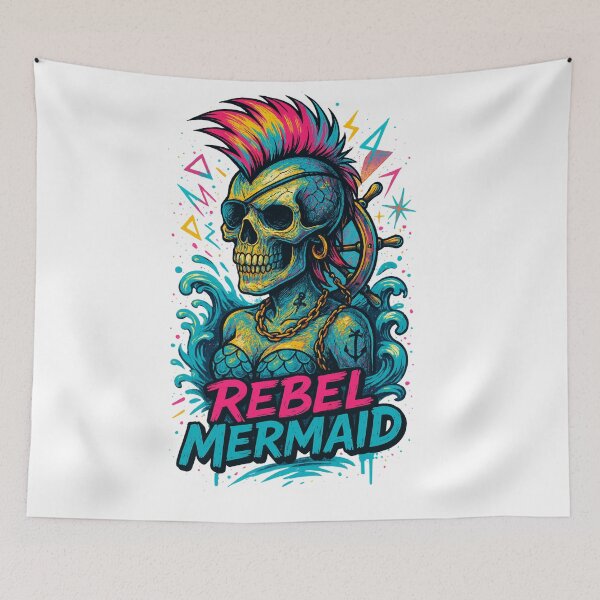 Item preview, Abstract Punk Rebel Mermaid designed and sold by JonelleTshirts.