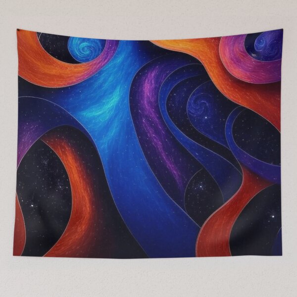 Item preview, Vibrant Cosmic Swirl Abstract Galaxy Art (1) designed and sold by AnTartstudios.