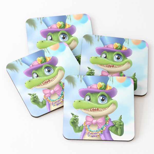 Item preview, Cheerful Alligator in Party Attire with Accessories designed and sold by Artessie.