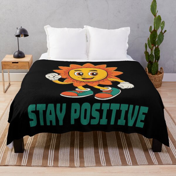 Item preview, STAY POSITIVE  - SUNFLOWER -  MOTIVATIONAL QUOTES - TEXT - TYPOGRAPHY designed and sold by Gihan-Design.