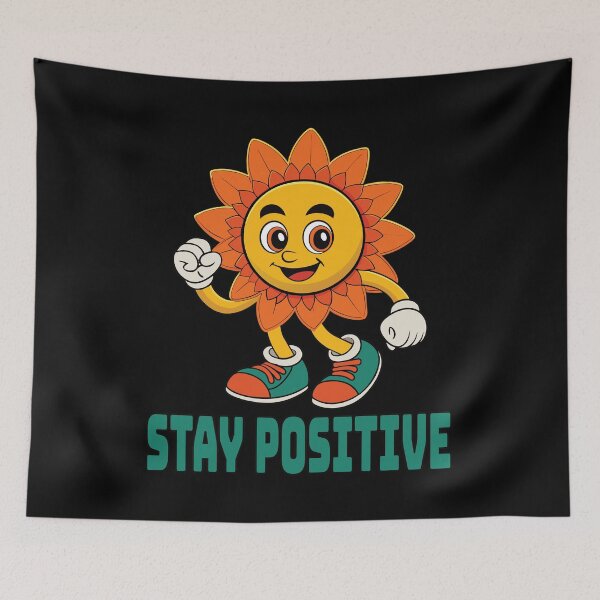 Item preview, STAY POSITIVE  - SUNFLOWER -  MOTIVATIONAL QUOTES - TEXT - TYPOGRAPHY designed and sold by Gihan-Design.
